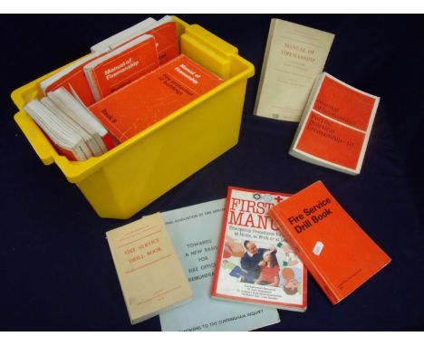 Selection of various fire service booklets, manuals, various enamel and other badges etc 