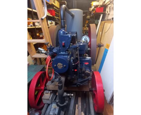 Crossley Bros - a large early 20th century believed c1920s Crossley Brothers made gas engine, Type G111. No. 148028, 13 NOR B