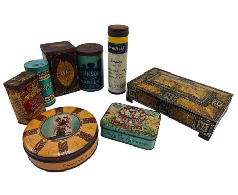 Vintage advertising. A collection of early 20th century Edwardian and later biscuit tins. The lot to comprise a Lyon's Tea pe