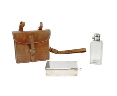 An early 20th century James Dixon &amp; Sons made hunting / travelling combined picnic set, housed within its original leathe