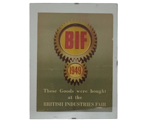 British Industries Fair (BIF)- an original 1949 Poster. Built in 1920 the BIF was an exhibition centre in Birmingham situated