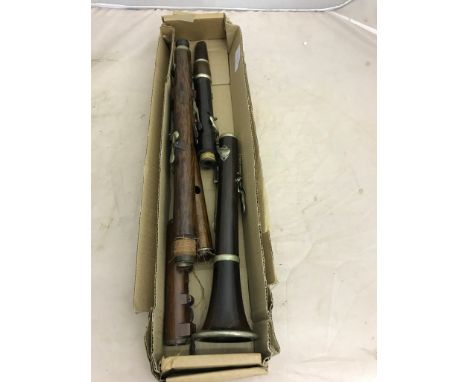 A clarinet; together with a Metzler flute for spares/restoration