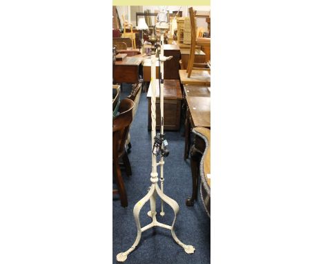 A PAINTED ART NOUVEAU LAMP STANDARD