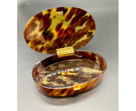 Tortoishell and silver trinket box presented to Clare Keswick after landing a star ferry boat. Hong Kong 1960.[13cm] 