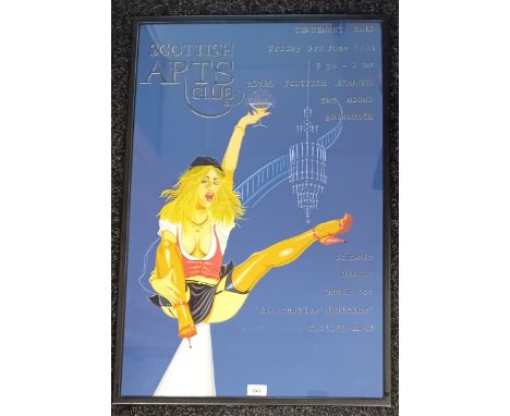 Original hand painted advertising poster ''Scottish Art Club, Century Ball, 1994''[Frame 84x56cm] 