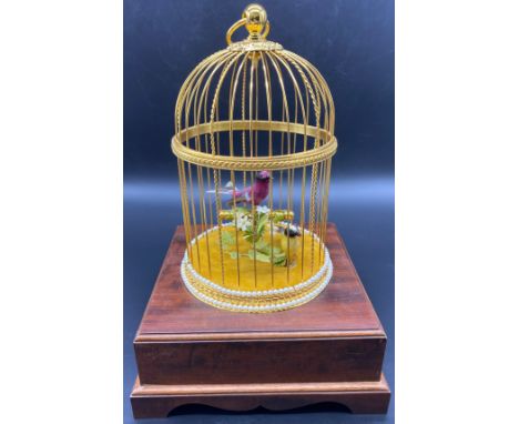 Vintage singing bird cage music box [In working order]Height - 30cm 