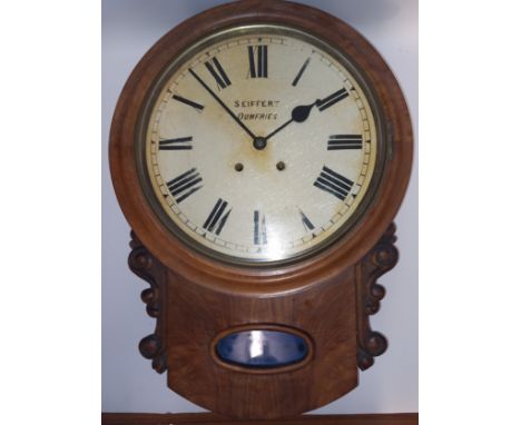 Vintage [SEIFFERT DUNFRIES] Wall Clock, [58cm x 42cm]  No Key. 