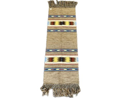 Aztec style runner rug. 