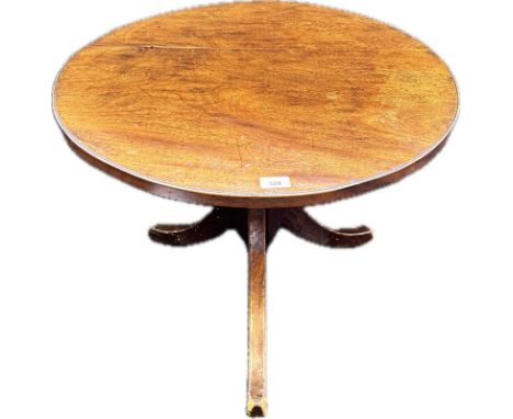 Antique Style, Oak Occasional table, Circular top Raised on tripod base. [ 54cm x 68cm ] 