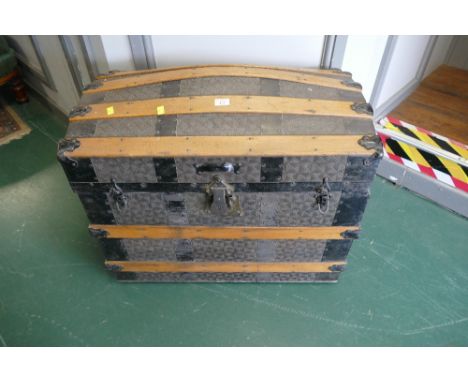 Vintage dome topped travel trunk