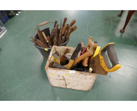 Hand tools, axe, saws etc 