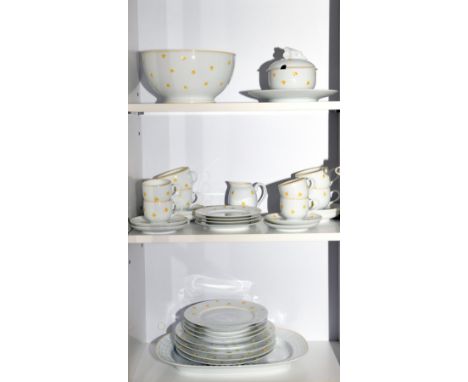 inscription: Muguet / LALIQUE/ Porcelaine de Limoges France/‘Peint à la main; inscription in French on the plates : ‘Blanc se