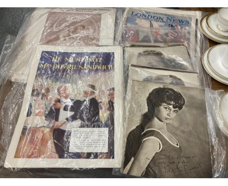 A QUANTITY OF VINTAGE MAGAZINES AND PRINTS TO INCLUDE THE ILLUSTRATED LONDON NEWS, FILM STAR PRINTS, ETC 