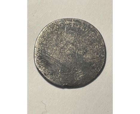 A GEORGE III HAMMERED SILVER COIN 