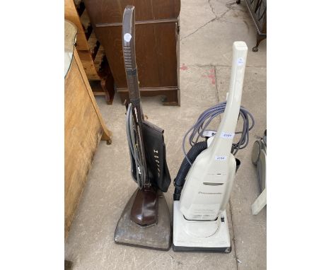 A PANASONIC 1400W VACUUM CLEANER AND A VINTAGE HOOVER 