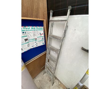 AN ALUMINIUM COMBINATION STEP LADDER 