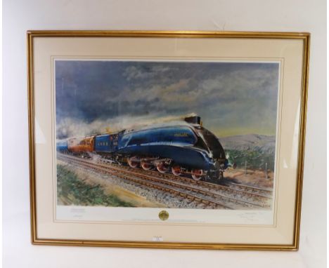 After Terence Cuneo, Mallard, signed and numbered limited edition reproduction print, 55 x 74cm (SH) and a print after L Davi