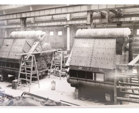 A large collection of late 19th and early 20th century photographs of steelworks and other industrial scenes; to include a bo