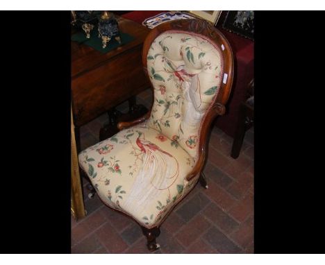 Victorian easy chair with button back 