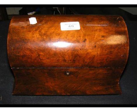 A Victorian two compartment dome top tea caddy 