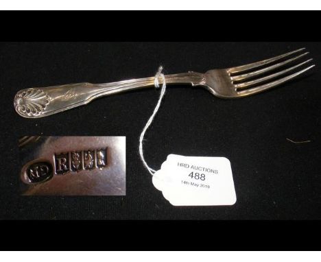 A silver dining fork with Dublin hallmark 