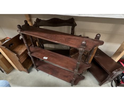 A set of arts &amp; crafts oak wall shelve, Edwardian mahogany shelf &amp; others in various sizes