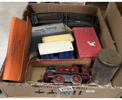 A Hornby 0 gauge clockwork engine etc &amp; 00 gauge engines etc