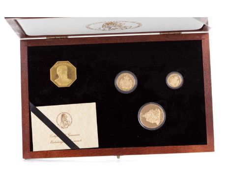 1996 REPUBLIC DI SAN MARINO GOLD PROOF THREE-COIN SET,comprising one scudi, two scudi and five scudi coins, with an accompany