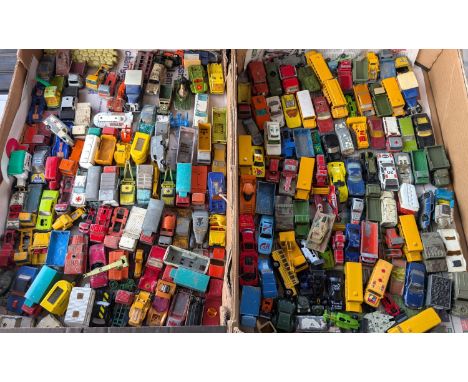 A large collection of vintage Lesney Matchbox and other various cars etc