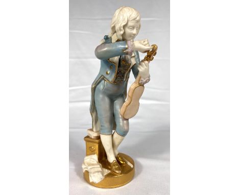 Royal Worcester: a porcelain figure 'The Violinist', 1847, 20cm.Condition report:-  Appears to be in good condition.   WE TAK
