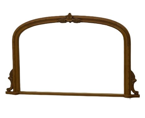 Pine arch top over-mantle mirror, carved detail Dimensions: Height:&nbsp;70cm&nbsp; Length/Width:&nbsp;115cm&nbsp;