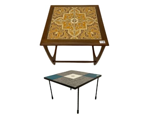 G-Plan teak occasional occasional table, tile top; and a retro tile top table (2)Dimensions: Height:&nbsp;51cm&nbsp; Length/W