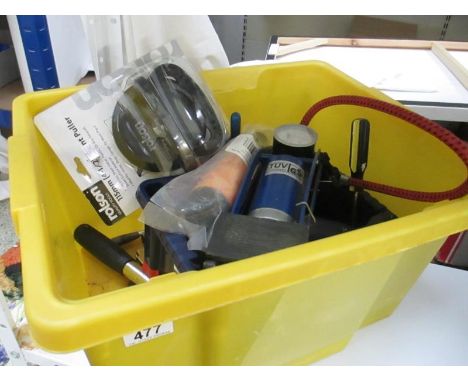 A box of tools etc
