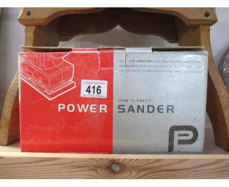 A boxed power sander