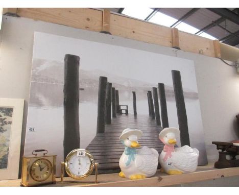 A large canvas print of a jetty