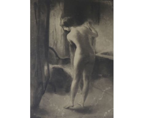 Armand Berton (1854-1917)etching with aquatintNude woman before a cheval mirrorsigned in pencil, with studio stamp12.5 x 8.5i