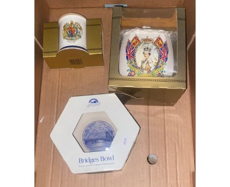 A collection of boxed Ringtons ceramics to include Golden Jubilee tea caddy, Golden Jubilee beaker and Gateshead Millenium Br