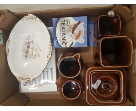 A Mixed Collection of Ceramic Items to Include Cunard Line Tea Service Items Supplied to Stonier and Co LTD of Liverpool and 