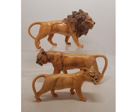 Beswick Lion, Lionness and Cub (3) 