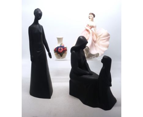 A mixed collection of ceramic items to include Royal Doulton the Polka HN2156 together with Royal Doulton figure mother and d