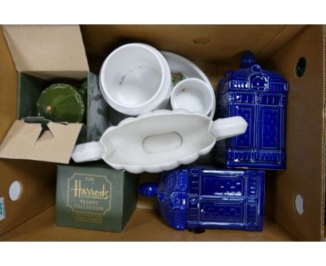 A collection of Wade Items removed from Wade Archives to include , Harrods Teapots, storage jars, Rover Return theme items et