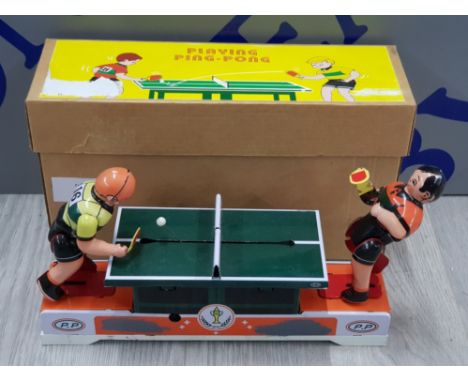 PLAYING PING PONG MODERN FIGURE IN BOX