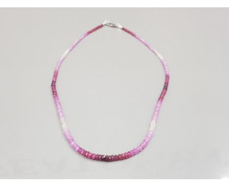 64CT SHADED RUBY NECKLACE