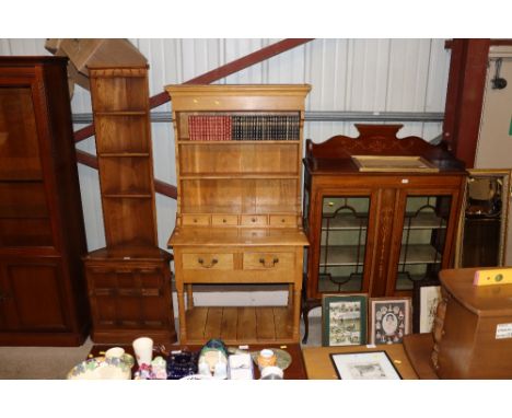 A light oak dresser fitted two drawers 