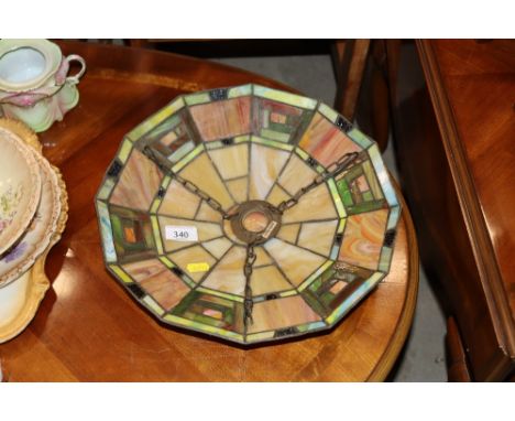 A Tiffany style hanging light shade