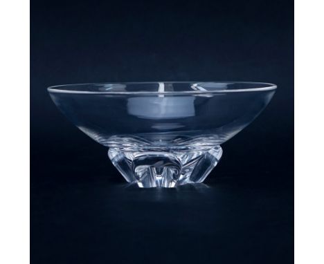 Steuben Crystal Bowl. Signed. Good condition. Measures 3-3/8" H x 8" dia. Shipping $58.00 (estimate $50-$100)