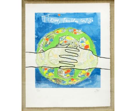Roberto Matta, Chilean (1911 - 2002)  Colour Lithograph "Tierra, Temblar Contigo" Signed and Numbered 7/100 in Pencil. Impres