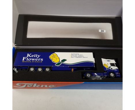 Tekno Kelly Flowers Scania R500 Reefer - Scale: 1:50 - Model Code: 58658 - Certificate: No - Lot Condition: Very good - Mirro