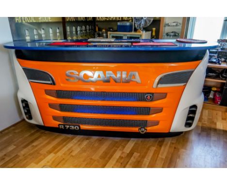 Here we have a particularly unique and awesome piece of Scania merchandise.  This is a real-life scale of a Scania grill repr