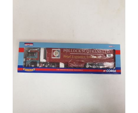 Corgi Pollock MB Actros Curtainside - Scale: 1:50 - Model Code: CC13809 - Certificate: Yes - Lot Condition: Very good - Mirro